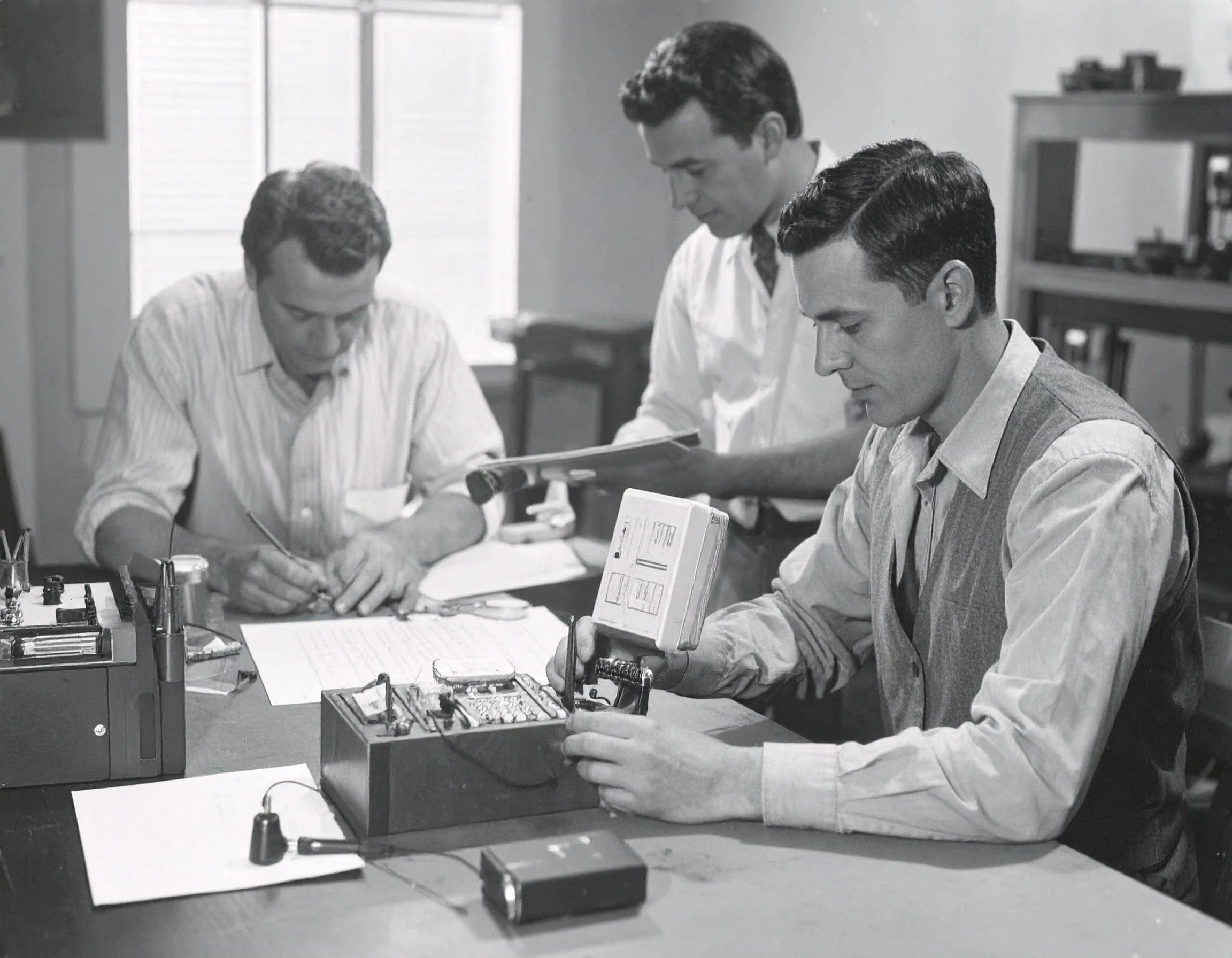 Engineers inventing prototypes