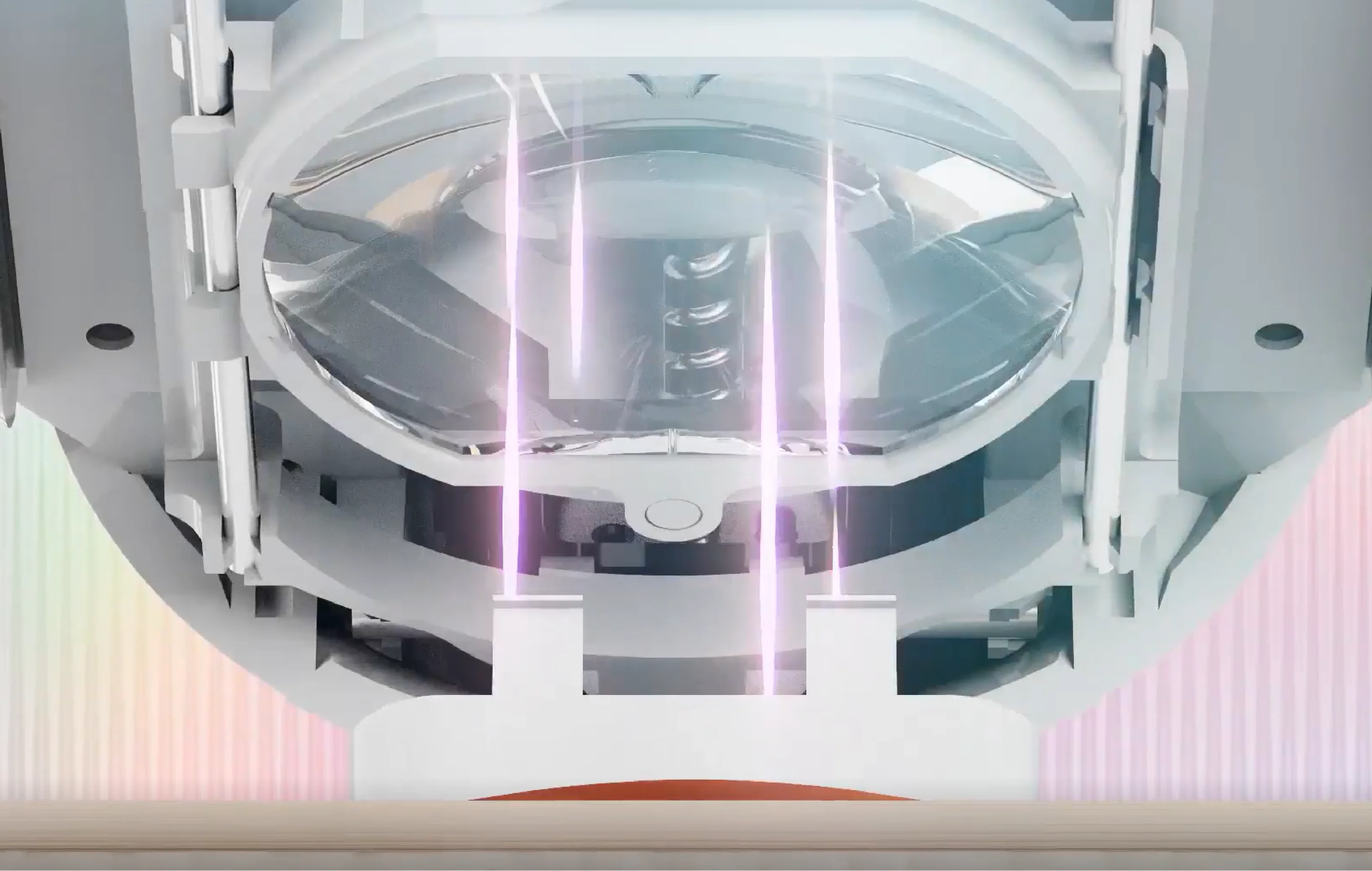 Technical view of Epilaser motorized laser targeting system