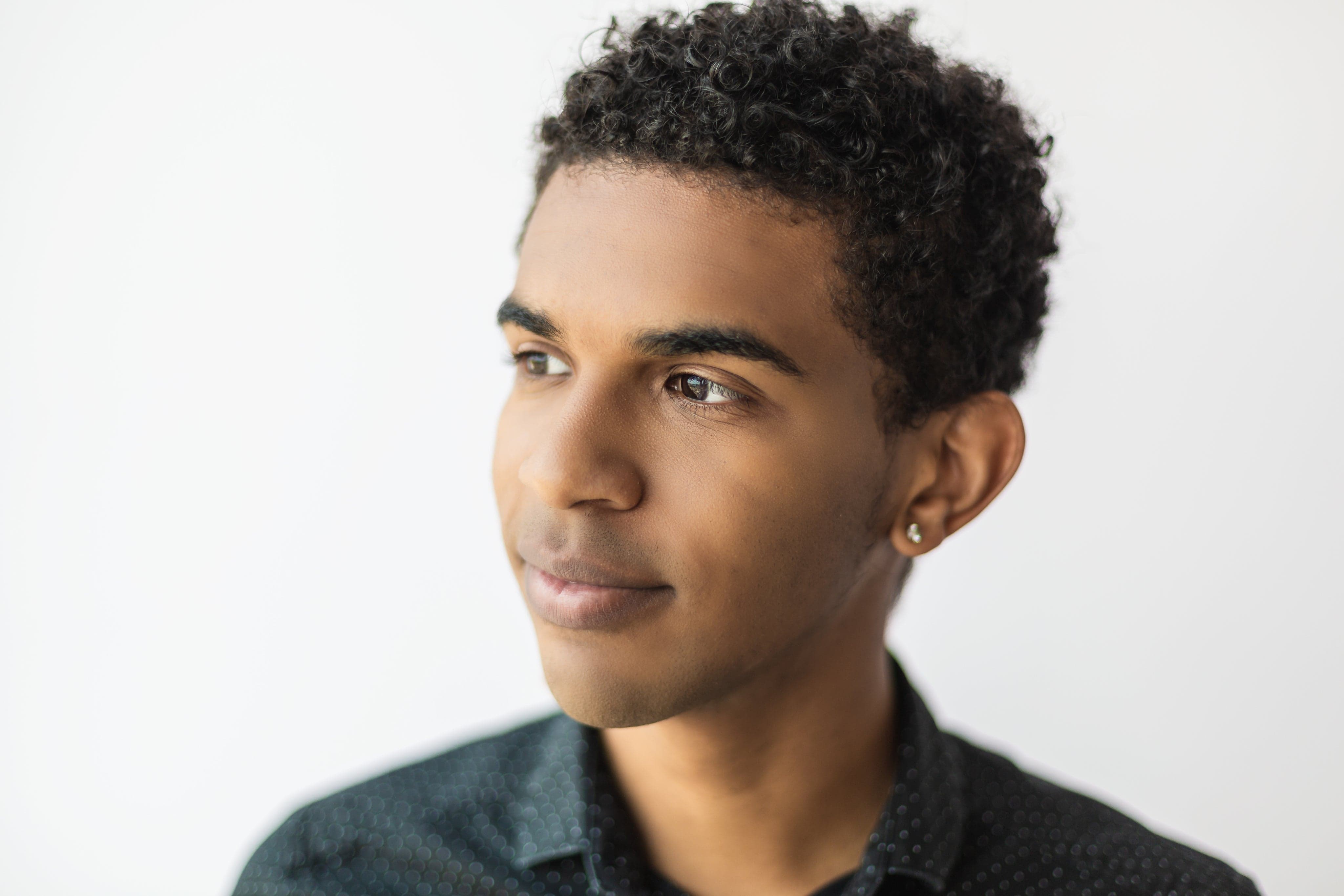 Young man with smooth skin from Epilaser laser hair removal device  treatments